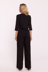 Stylish double-layered wide leg jumpsuit