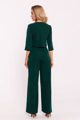 Stylish double-layered wide leg jumpsuit