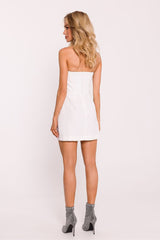 Elegant mini day dress with a corset cut