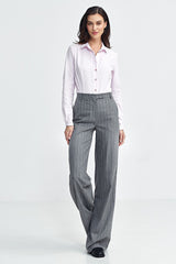 Women's high waist trousers with a fitted fit