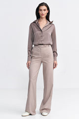 Women's high waist trousers with a fitted fit