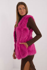 Standard fur vest with slip pockets