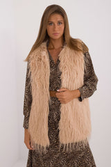 Fur vest in a casual style