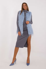 Fur vest in a casual style