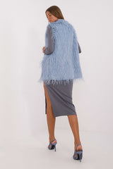 Fur vest in a casual style