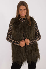 Fur vest in a casual style