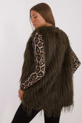 Fur vest in a casual style