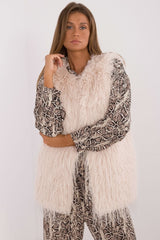 Fur vest in a casual style