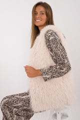 Fur vest in a casual style