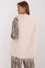 Fur vest in a casual style