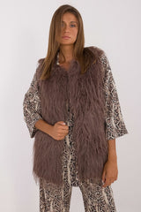 Fur vest in a casual style