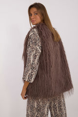 Fur vest in a casual style