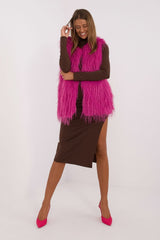 Fur vest in a casual style