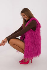 Fur vest in a casual style