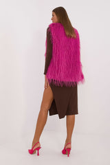 Fur vest in a casual style