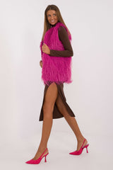 Fur vest in a casual style