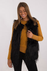 Fur vest in a casual style