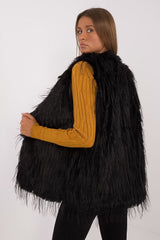 Fur vest in a casual style