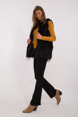 Fur vest in a casual style