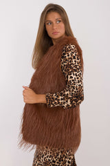 Fur vest in a casual style