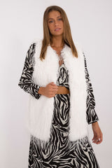 Fur vest in a casual style