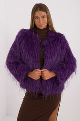 Elegant long sleeves transitional fur jacket