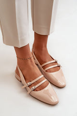 Low heel almond-shaped toes ballet flats