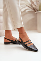 Low heel almond-shaped toes ballet flats