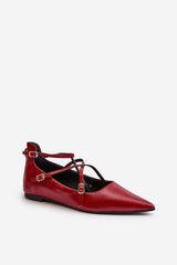 Pointed toes eco-leather ballet flats