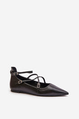 Pointed toes eco-leather ballet flats