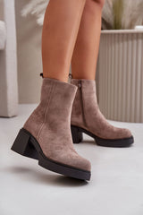 Women's stable heel ankle boots