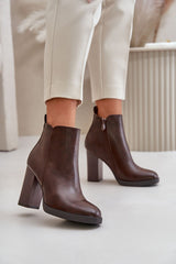 Eco-leather stiletto heel ankle boots