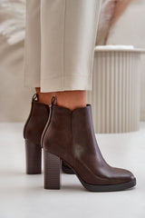 Eco-leather stiletto heel ankle boots