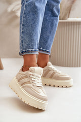 Women's sneakers set on a platform