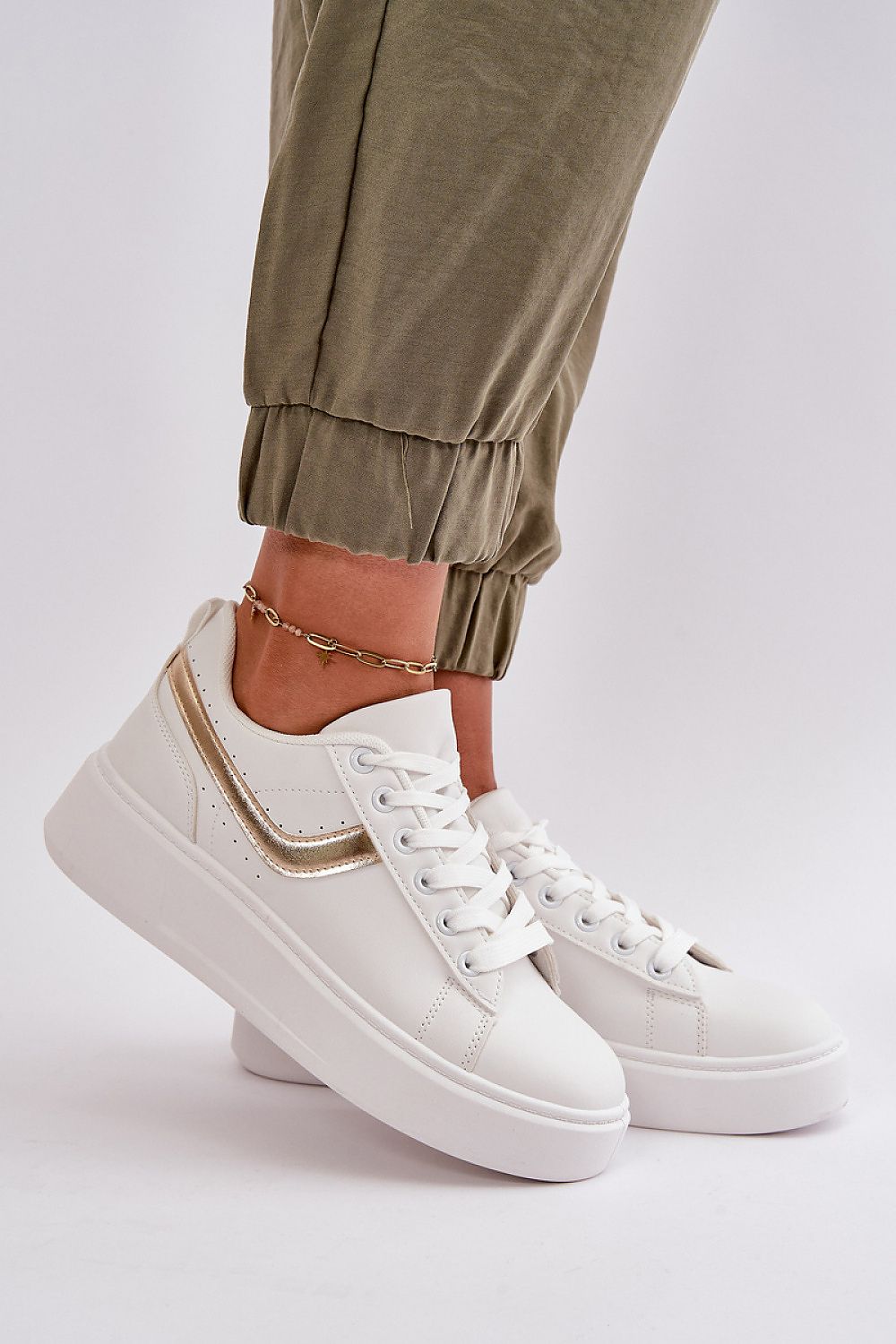 Fashionable eco leather sneakers