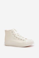 Women's ankle eco-leather sneakers