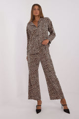 Fashionable animal motif shirt pants set