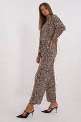 Fashionable animal motif shirt pants set