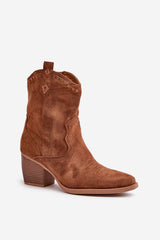 Cowboy-style women's ankle boots