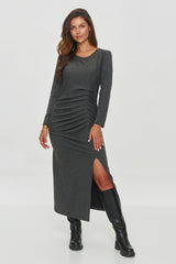 Elegant fitted long sleeves day dress