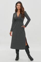 Long sleeves fitted top sweatshirt daydress