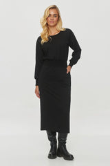 Long sleeves casual sweatshirt midi daydress