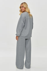 Comfortable oversized sweatshirt tracksuit set