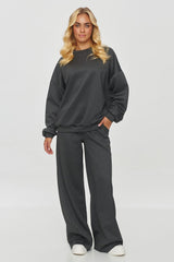 Comfortable oversized sweatshirt tracksuit set