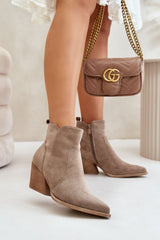 Cowgirl-style ankle boots