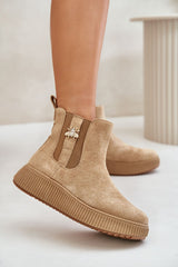 Rounded toes classic look ankle boots