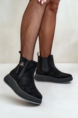 Rounded toes classic look ankle boots