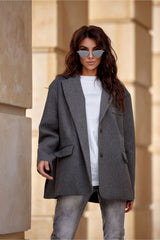 Long sleeves loose cut jacket