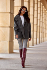 Long sleeves loose cut jacket