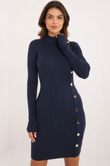 Turtleneck knitted pencil daydress